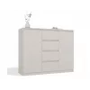 Komoda z 2 drzwiami i 4 szufladami TOP E SHOP M-MP-K-MAL-2D4S/120-KASZ, kaszmirowy, 120×40×97 cm, płyta wiórowa