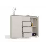 Komoda z 2 drzwiami i 4 szufladami TOP E SHOP M-MP-K-MAL-2D4S/120-KASZ, kaszmirowy, 120×40×97 cm, płyta wiórowa