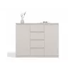 Komoda z 2 drzwiami i 4 szufladami TOP E SHOP M-MP-K-MAL-2D4S/120-KASZ, kaszmirowy, 120×40×97 cm, płyta wiórowa