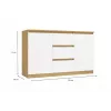 Komoda top e shop ARTISAN 2-drzwiowa 3-szufladowa, 1200×400×750 mm, biała, płyta wiórowa