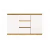 Komoda top e shop ARTISAN 2-drzwiowa 3-szufladowa, 1200×400×750 mm, biała, płyta wiórowa