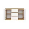 Komoda top e shop ARTISAN 2-drzwiowa 3-szufladowa, 1200×400×750 mm, biała, płyta wiórowa
