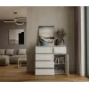 Komoda top e shop MALWA 1D5S, 5 szuflad, 1 drzwi uchylne, biała, 1000×400×930 mm, płyta wiórowa