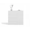 Komoda top e shop MALWA 1D5S, 5 szuflad, 1 drzwi uchylne, biała, 1000×400×930 mm, płyta wiórowa