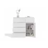 Komoda top e shop MALWA 1D5S, 5 szuflad, 1 drzwi uchylne, biała, 1000×400×930 mm, płyta wiórowa