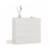 Komoda top e shop MALWA 1D5S, 5 szuflad, 1 drzwi uchylne, biała, 1000×400×930 mm, płyta wiórowa