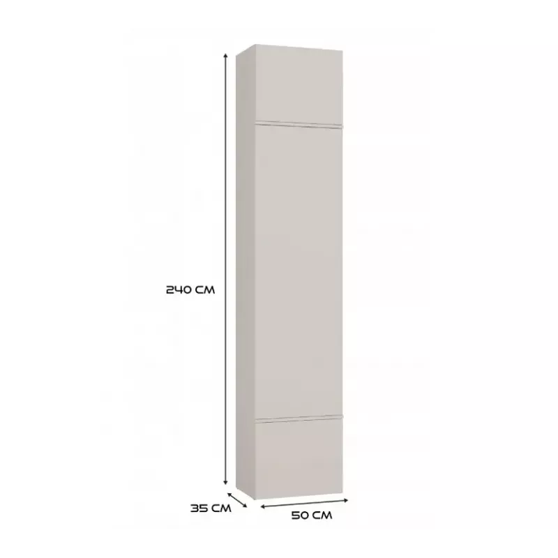 Szafa HAGA Cashmere top e shop 3-drzwiowa, 2380×500×350 mm, płyta wiórowa, wolnostojąca