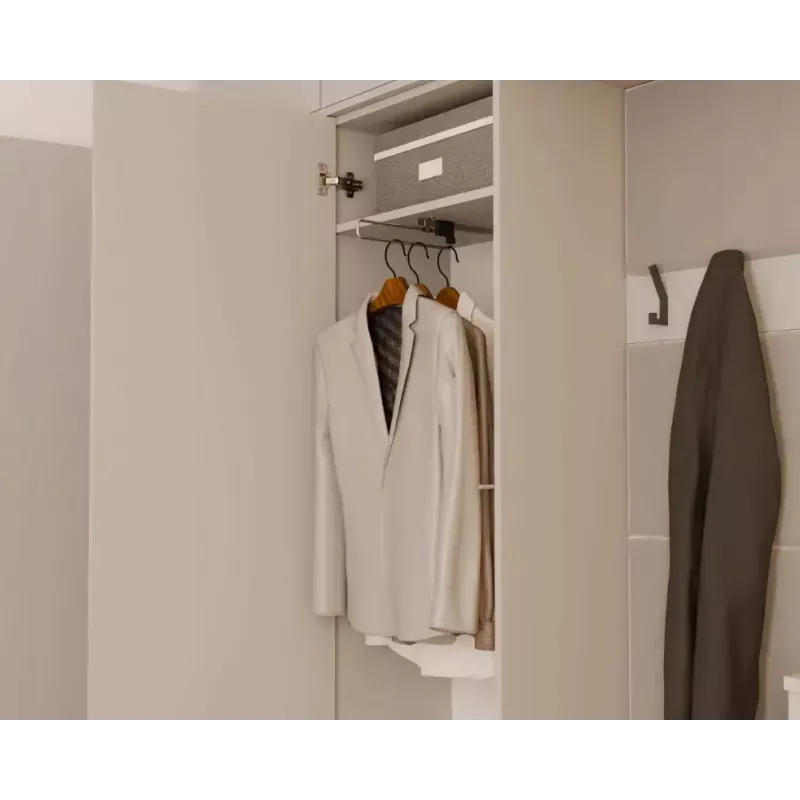 Szafa HAGA Cashmere top e shop 3-drzwiowa, 2380×500×350 mm, płyta wiórowa, wolnostojąca