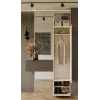 Szafa HAGA Cashmere top e shop 3-drzwiowa, 2380×500×350 mm, płyta wiórowa, wolnostojąca