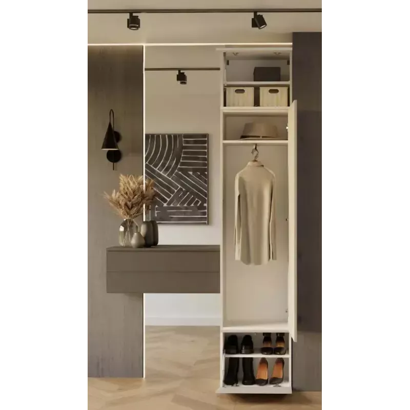 Szafa HAGA Cashmere top e shop 3-drzwiowa, 2380×500×350 mm, płyta wiórowa, wolnostojąca