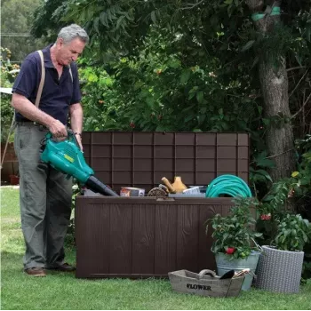 Skrzynia do przechowywania Keter Sherwood prostokątna żywica brązowa 270L 1170mm