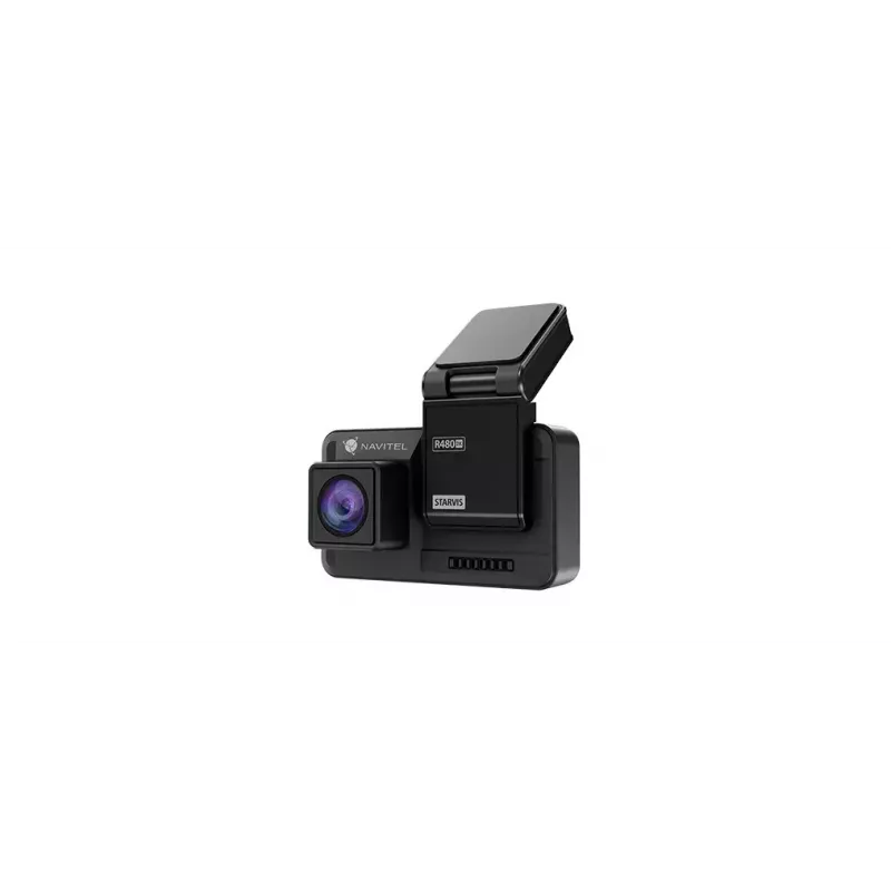 Dashcam Navitel R480 2K, dwukamerowa, Quad HD 2560×1440, 160° szeroki kąt, 2 cale IPS, MicroSD do 256GB, akumulator, czarny