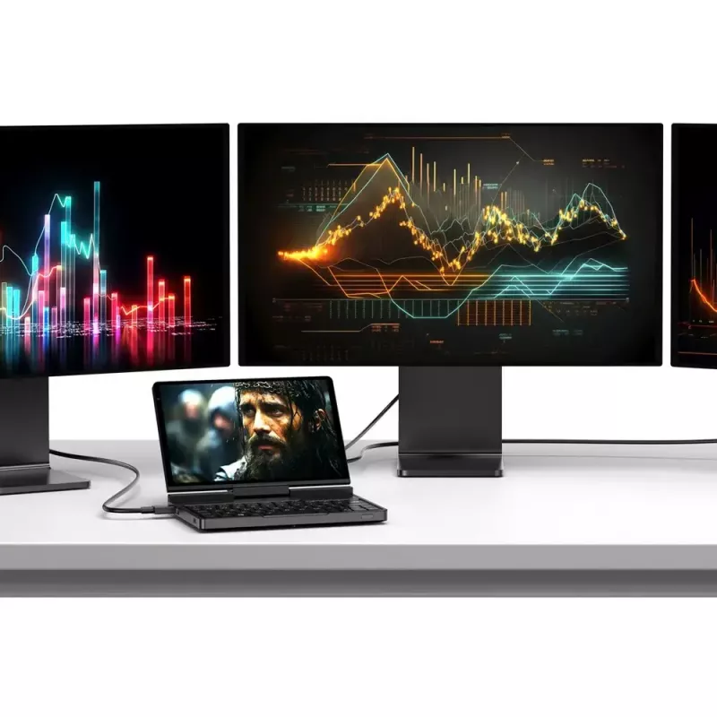 Laptop GPD Pocket 4 — AMD Ryzen 7 8840U, dotykowy 8 cali WQXGA 2560×1600 144 Hz, 16 GB DDR5, 1 TB NVMe, Radeon 780M, Windows 11, LAN, czytnik linii papilarnych, grafitowy