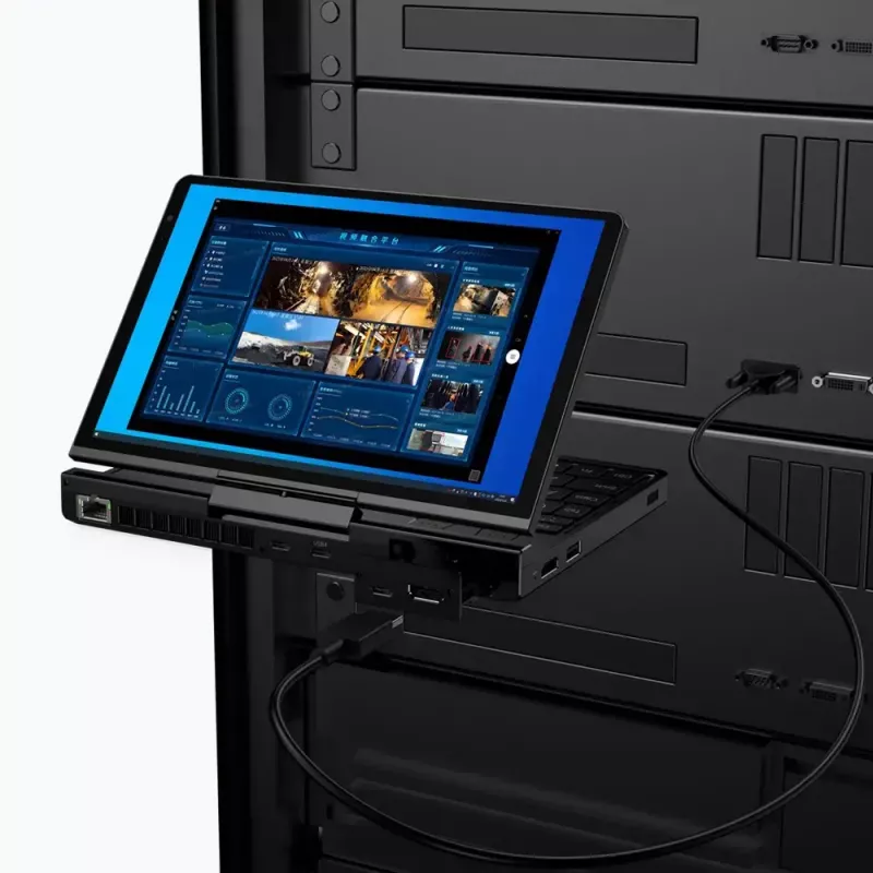 Laptop GPD Pocket 4 — AMD Ryzen 7 8840U, dotykowy 8 cali WQXGA 2560×1600 144 Hz, 16 GB DDR5, 1 TB NVMe, Radeon 780M, Windows 11, LAN, czytnik linii papilarnych, grafitowy