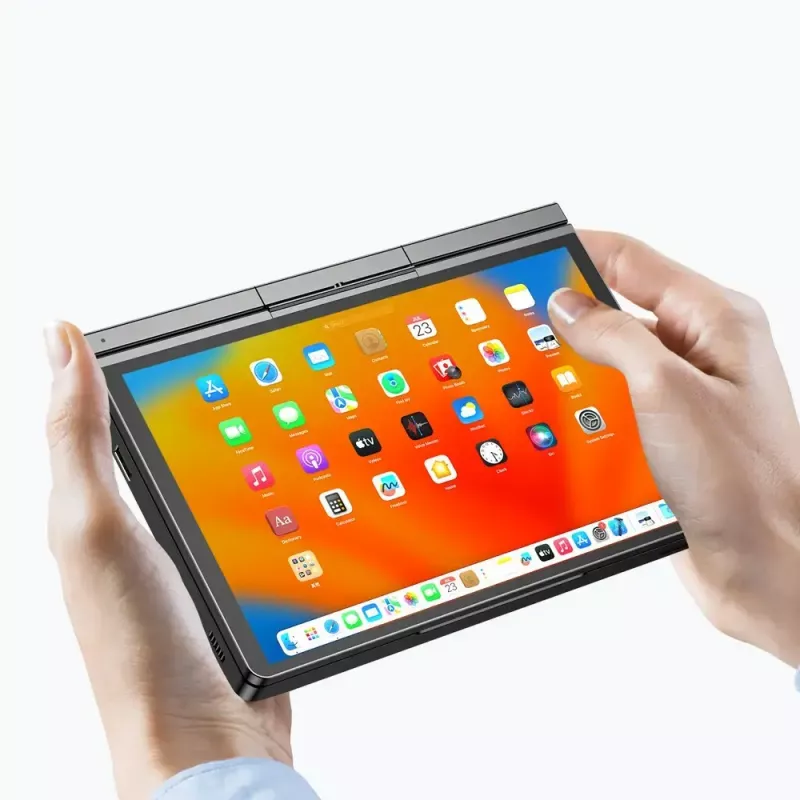 Laptop GPD Pocket 4 — AMD Ryzen 7 8840U, dotykowy 8 cali WQXGA 2560×1600 144 Hz, 16 GB DDR5, 1 TB NVMe, Radeon 780M, Windows 11, LAN, czytnik linii papilarnych, grafitowy