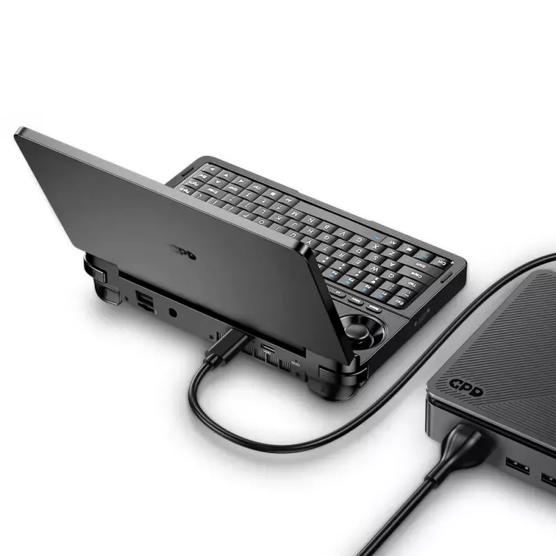 Laptop GPD WinMini HX370 — 7 cali FHD 120 Hz dotykowy, AMD Ryzen AI 9 HX370, 32 GB DDR5, 2 TB NVMe, Radeon 890M, Windows 11, Czarny