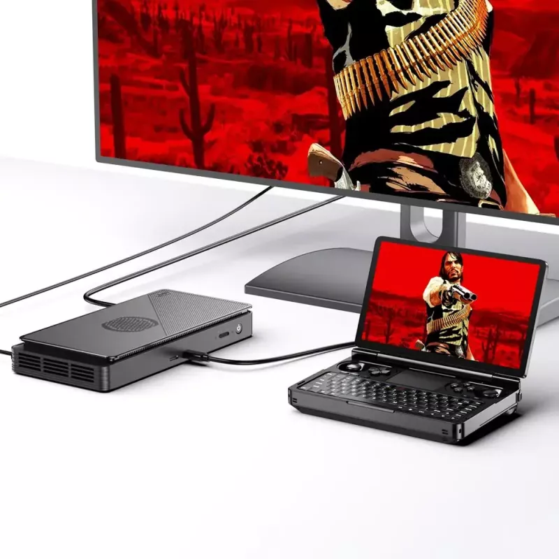 Laptop GPD WinMini HX370 — 7 cali FHD 120 Hz dotykowy, AMD Ryzen AI 9 HX370, 32 GB DDR5, 2 TB NVMe, Radeon 890M, Windows 11, Czarny