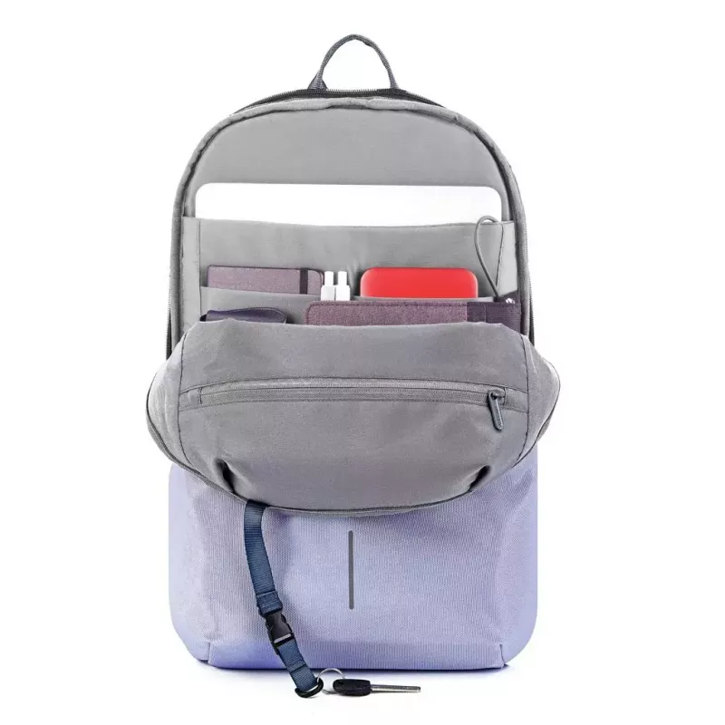 XDDESIGN Plecak Antykradzieżowy Bobby Soft – Lawendowy Szary, miejski plecak antykradzieżowy P705.992