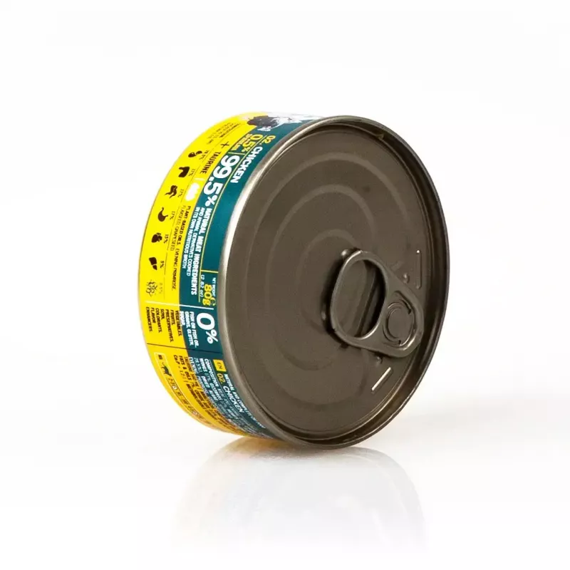 Mokra karma dla kota 3coty Kurczak ze spiruliną 80 g — pełnoporcjowa karma w puszce dla dorosłych kotów