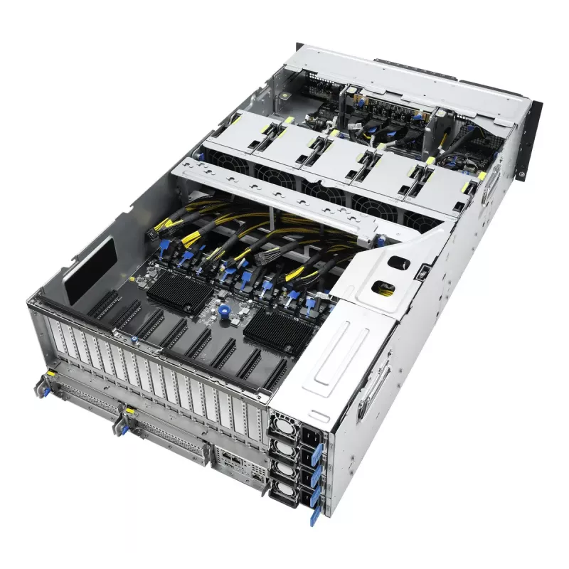 Serwer rack ASUS ESC8000A-E13P (4U) — LGA 6096, AMD EPYC, do 3 TB DDR5, 24 DIMM, zasilacz 3200 W, 10GbE