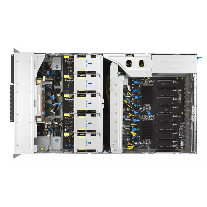 Serwer rack ASUS ESC8000A-E13P (4U) — LGA 6096, AMD EPYC, do 3 TB DDR5, 24 DIMM, zasilacz 3200 W, 10GbE