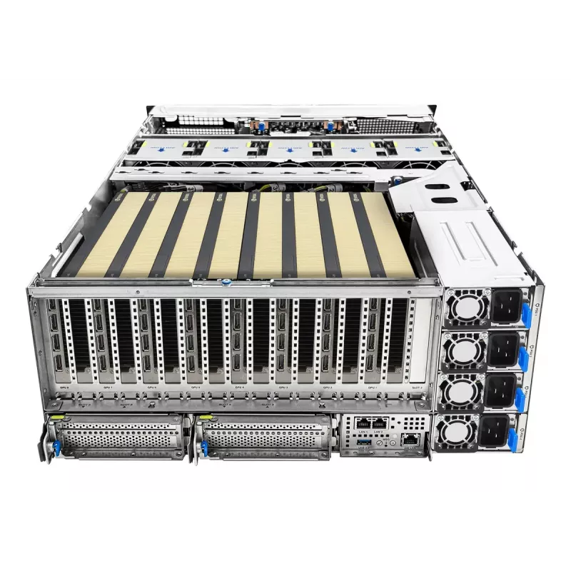 Serwer rack ASUS ESC8000A-E13P (4U) — LGA 6096, AMD EPYC, do 3 TB DDR5, 24 DIMM, zasilacz 3200 W, 10GbE
