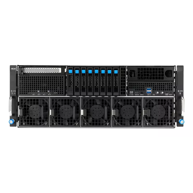 Serwer rack ASUS ESC8000A-E13P (4U) — LGA 6096, AMD EPYC, do 3 TB DDR5, 24 DIMM, zasilacz 3200 W, 10GbE