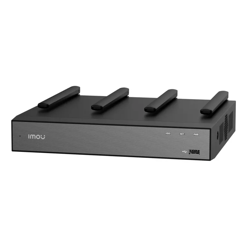 Sieciowy rejestrator wideo IMOU N110W - 10-kanałowy NVR Wi-Fi 6, maks. 2592x1944, dwuzakresowe Wi-Fi, obsługa dysku SATA do 16 TB, Ethernet 10/100, czarny