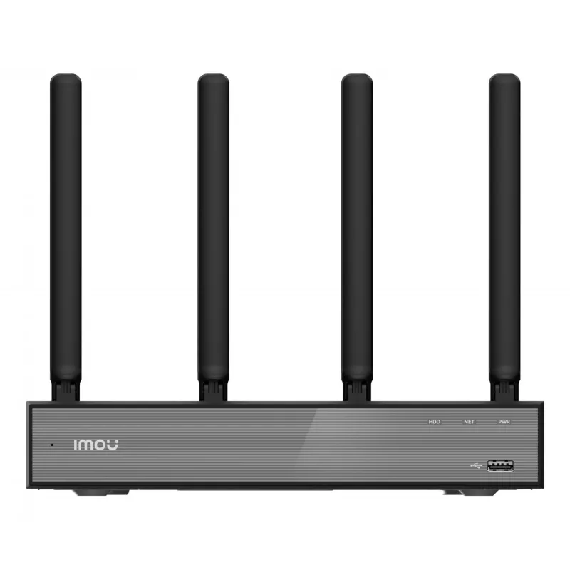 Sieciowy rejestrator wideo IMOU N110W - 10-kanałowy NVR Wi-Fi 6, maks. 2592x1944, dwuzakresowe Wi-Fi, obsługa dysku SATA do 16 TB, Ethernet 10/100, czarny