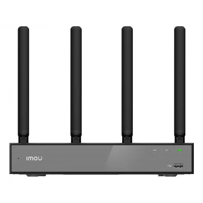 Sieciowy rejestrator wideo IMOU N110W - 10-kanałowy NVR Wi-Fi 6, maks. 2592x1944, dwuzakresowe Wi-Fi, obsługa dysku SATA do 16 TB, Ethernet 10/100, czarny