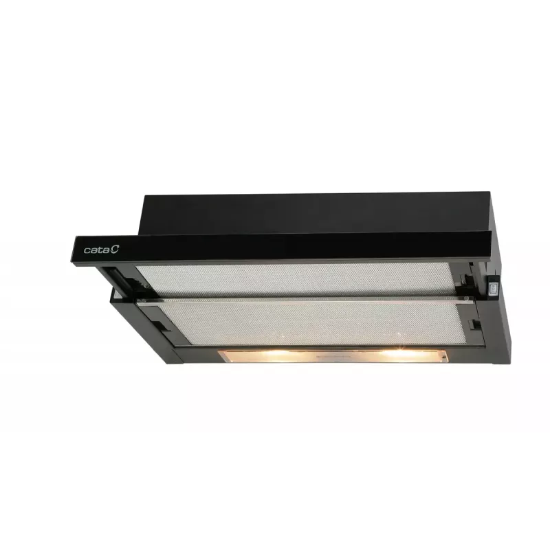 Okap półdo zabudowy (wysuwany) CATA TF 2003 GBK, 600 mm, 340 m³/h, czarny