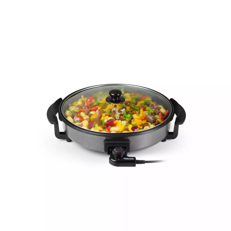 Grill Pan Tristar PZ-2963 Wielofunkcyjna okrągła czarna 30 cm