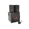 Zestaw głośnikowy GENESIS Helium 610BT 2.1, 60 W RMS, Bluetooth, przewodowy, czerwony/czarny, kompaktowy subwoofer