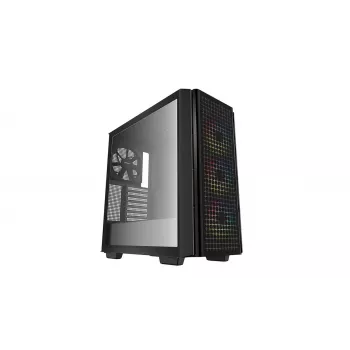 Obudowa komputerowa Mid Tower DeepCool CG540 — czarna, obsługa ATX, przestronne wnętrze, zoptymalizowany przepływ powietrza
