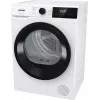 Gorenje Torktumlare DHNE82 BK040, wolnostojąca, ładowanie od przodu, pompa ciepła, biały, przyciski, pokrętło, prawe