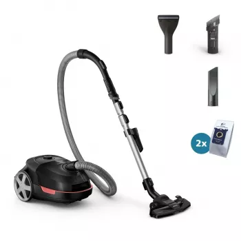 Odkurzacz cylindryczny Philips serii 5000 XD5123/10 — 900 W, 4 L worek na kurz, filtr HEPA i Mikro, do podłóg twardych i dywanów