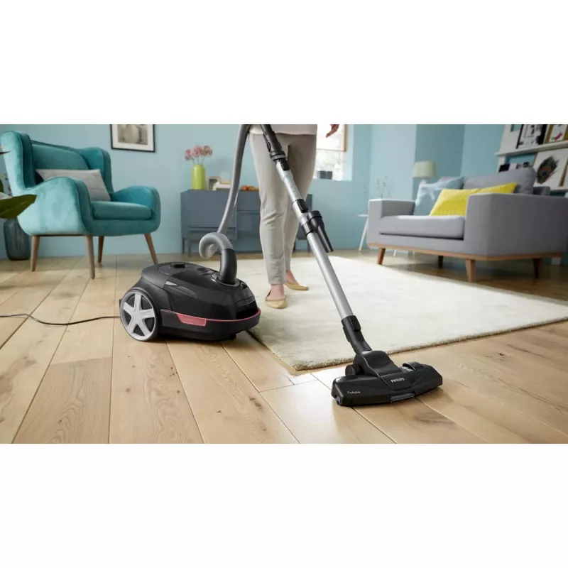 Odkurzacz cylindryczny Philips serii 5000 XD5123/10 — 900 W, 4 L worek na kurz, filtr HEPA i Mikro, do podłóg twardych i dywanów