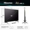 Hisense 75A6Q TV 190.5 cm (75 cali) 4K Ultra HD Smart TV Wi-Fi Czarny