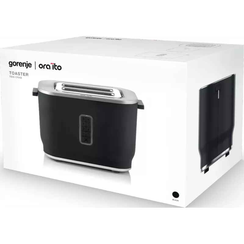 Gorenje T800ORAB 6 2 kromki 800 W Czarny
