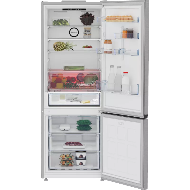 Beko B3RCNE564HXB lodówko-zamrażarka Wolnostojąca 490 L Srebrny