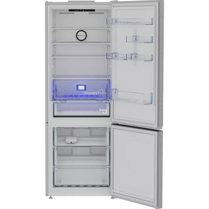 Beko B3RCNE564HXB lodówko-zamrażarka Wolnostojąca 490 L Srebrny