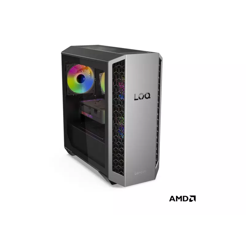 Komputer stacjonarny wieża Lenovo LOQ 26ADR10 — AMD Ryzen 7 8745HX, 32 GB DDR5 (2x16 GB), 1000 GB, NVIDIA GeForce RTX 5070, Windows 11 Home