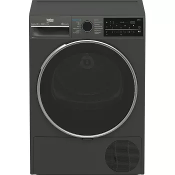 Suszarka do ubrań BEKO B5T89243M — wolnostojąca, ładowana od przodu, pompa ciepła, 9 kg, czarna, 598×672×846 mm