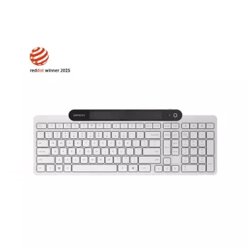 Bezprzewodowa klawiatura Bluetooth Lenovo 800 — układ US English, samoładująca, biała