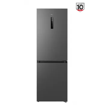 Lodówka TCL RP340BSD1 — wolnostojąca Combi, 185 cm, No Frost, lodówka 223 L, zamrażarka 117 L, wyświetlacz, 35 dB, klasa energetyczna D, szara