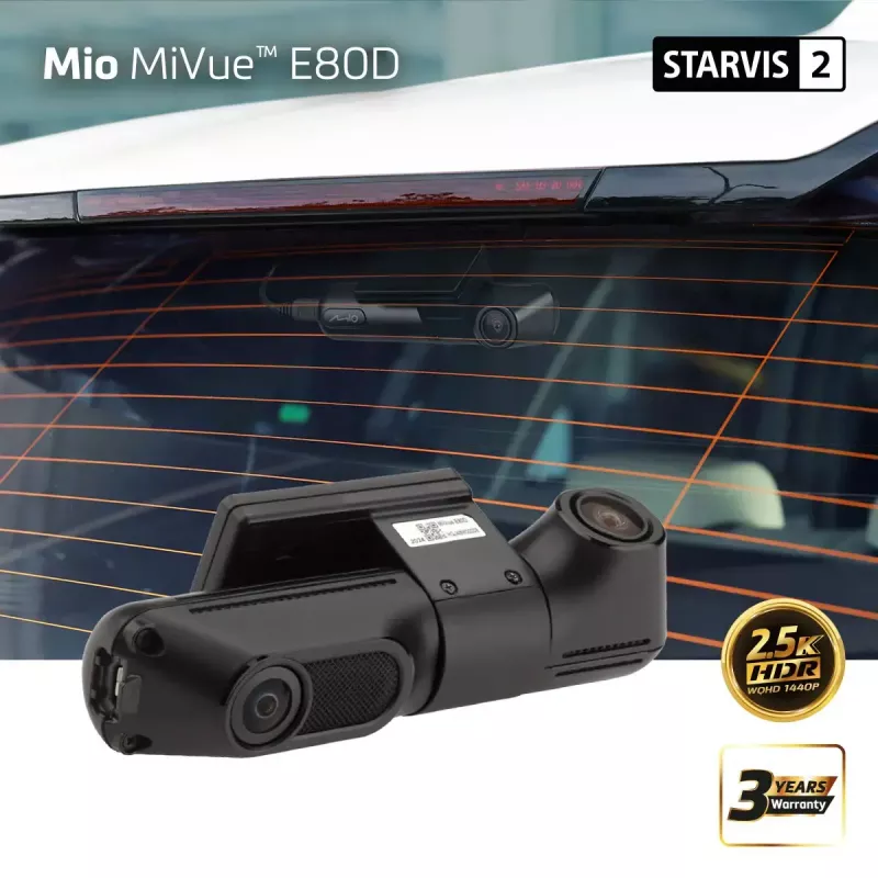 Kamera samochodowa MIO MiVue E80D HDR Dual Rear Camera z nagrywaniem dwukanałowym