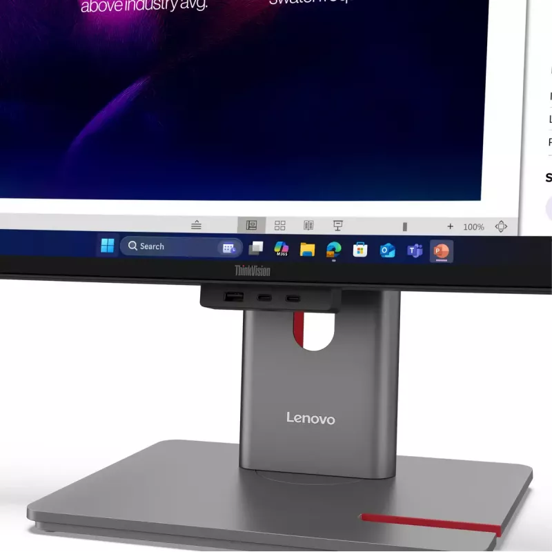 Monitor komputerowy Lenovo ThinkVision P40WD-40 39,7 cala WUHD 5120×2160 IPS LED Zakrzywiony 6 ms USB 3.2 Gen2x2 Czarny