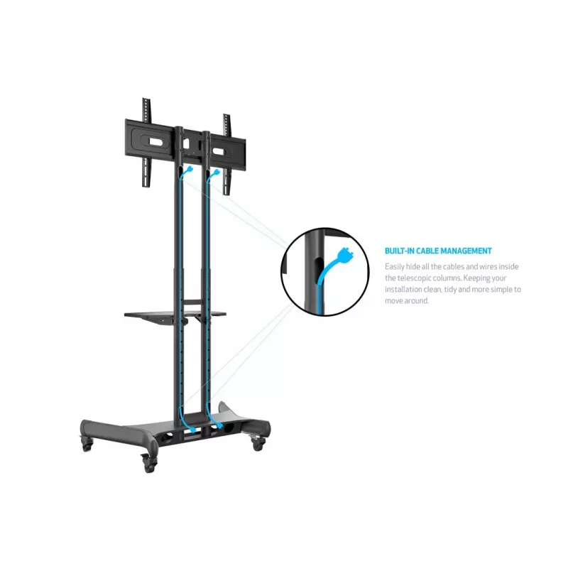 Multibrackets M Public Floorstand Basic 150 z półką i uchwytem na kamerę