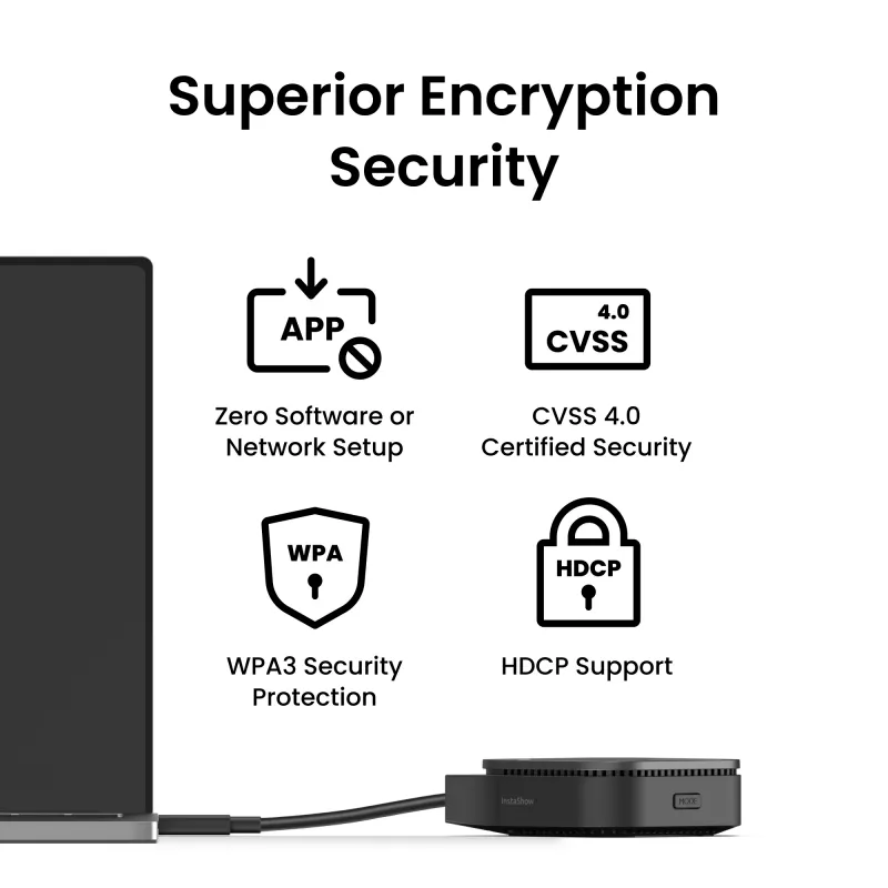 Bezprzewodowy system prezentacji BenQ InstaShow WDC15 HDMI Desktop Czarny