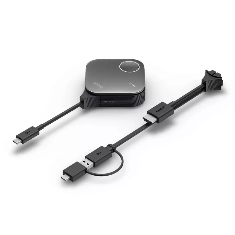 Bezprzewodowy system prezentacyjny BenQ InstaShow VS25 HDMI Desktop, Wi‑Fi 6, do 2400 Mbps, Antena zewnętrzna, Czarny